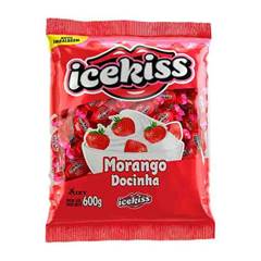 BALA DURA ICEKISS DOCINHA MORANGO 600G