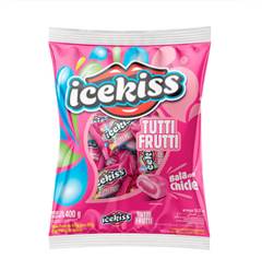 BALA DURA ICEKISS CHICLE TUT FRUT 400G