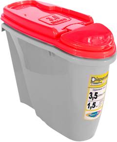 DISPENSER P/ ALIMENTOS HOME 3,5LT VERMEL