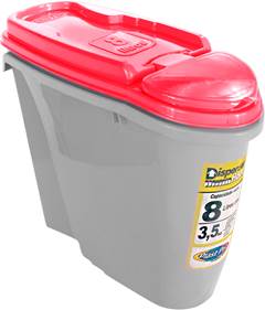 DISPENSER P/ ALIMENTOS HOME 8LT VERMELHO