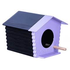 CASINHA PASSARINHO AR LIVRE PRETO/LILAS